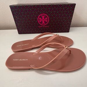 Tory Burch Jelly Flip Flops. Size 10